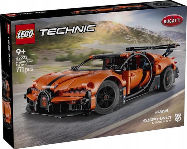LEGO TECHNIC 42222 Bugatti Chiron Pur Sport Hyperbil, set +9