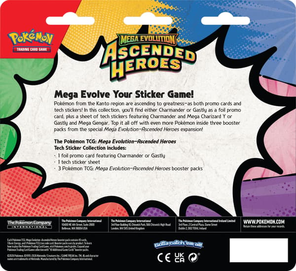 Pokémon TCG: Ascended Heroes - Tech Sticker - Charmander / Mega Charizard Y