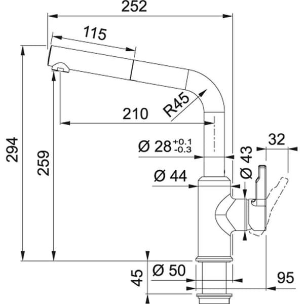 FRANKE Urban 115.0595.083 Kromhane