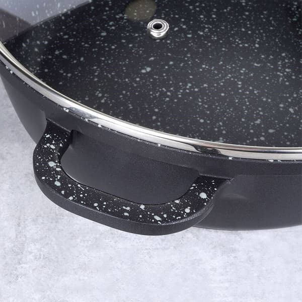 Granitpande med glaslåg GRANDE 28 cm