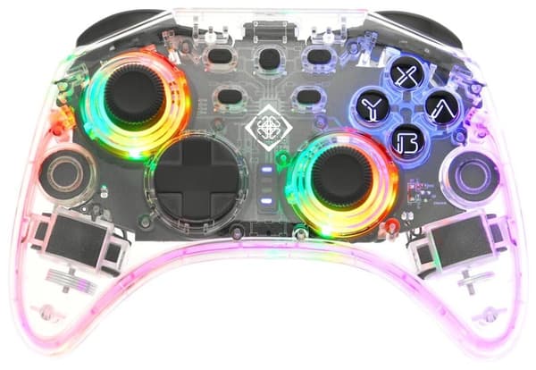 Deltaco GAM-149-T-kontroll för Nintendo Switch, PC Trådlös Transparent