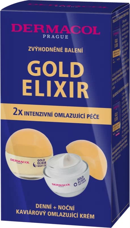 Föryngrande kräm dubbel Dermacol Gold Elixir