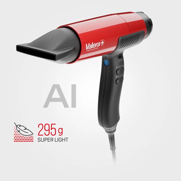Valera MatrixCare AI Metallic Red Hårtørrer Diffuser Kold luft 2000W 6 blæsehastigheder 3 temperaturniveauer