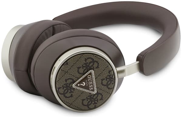 GUESS 4G Triangle Logo Bluetooth ENC On-Ear Hovedtelefoner Brun