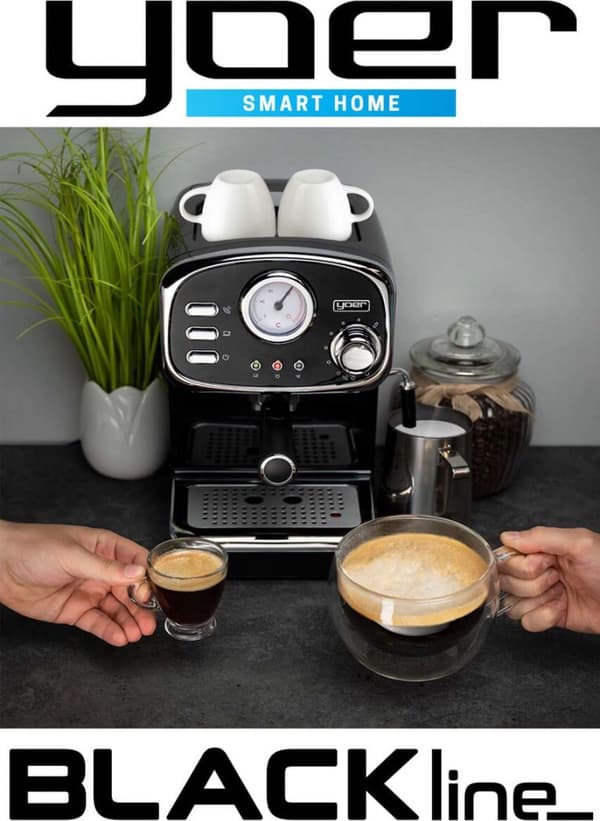 Espressomaskin YOER BLACKline Breve EM01BK