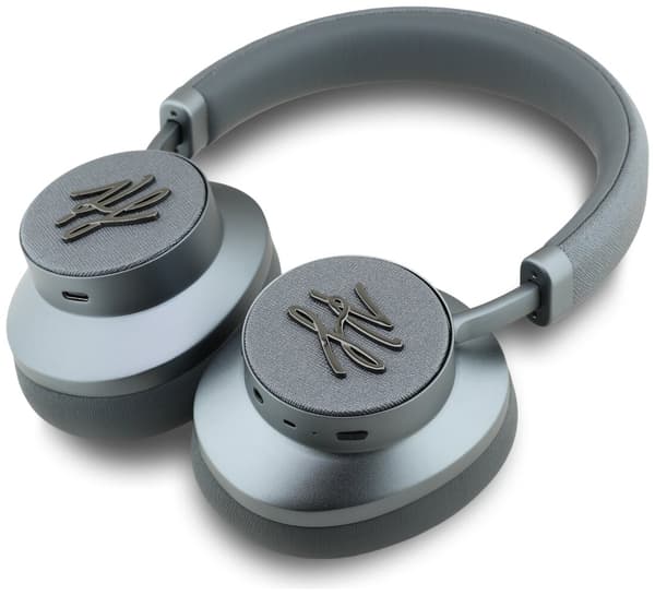 KARL LAGERFELD Grained Initials Bluetooth ANC On-Ear Hovedtelefoner Grå