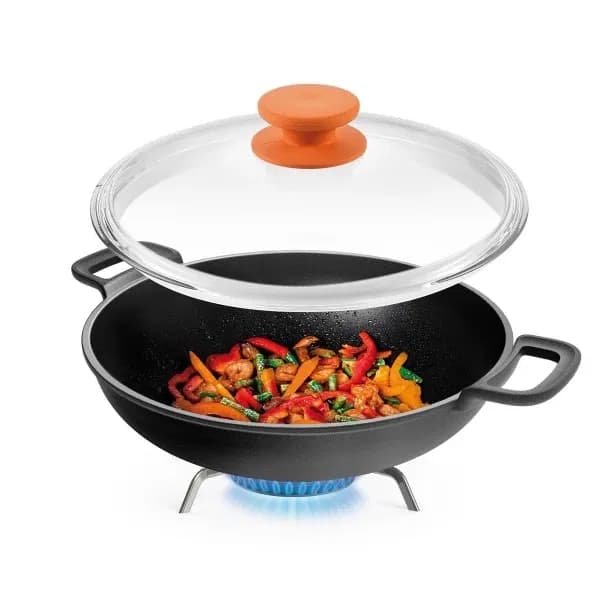 TESCOMA Massive 30 cm - non-stick støbejernspande / wok