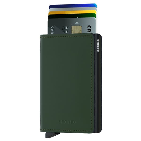 Plånbok RFID-skydd Slimwallet Matte Secrid - grön / svart