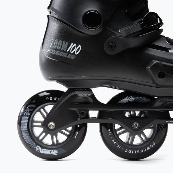 Powerslide Zoom Pro 100 sorte rulleskøjter til mænd Størrelse: 41-42 EU