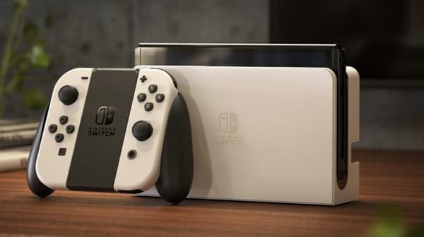 Nintendo Switch OLED -konsoli - Valkoinen