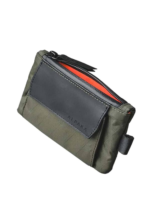 Alpaka Zip Pouch Coin pung - mørkegrøn