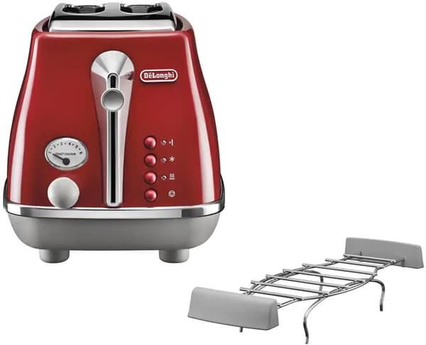 DELONGHI CTOC2103.R -leivänpaahdin, punainen
