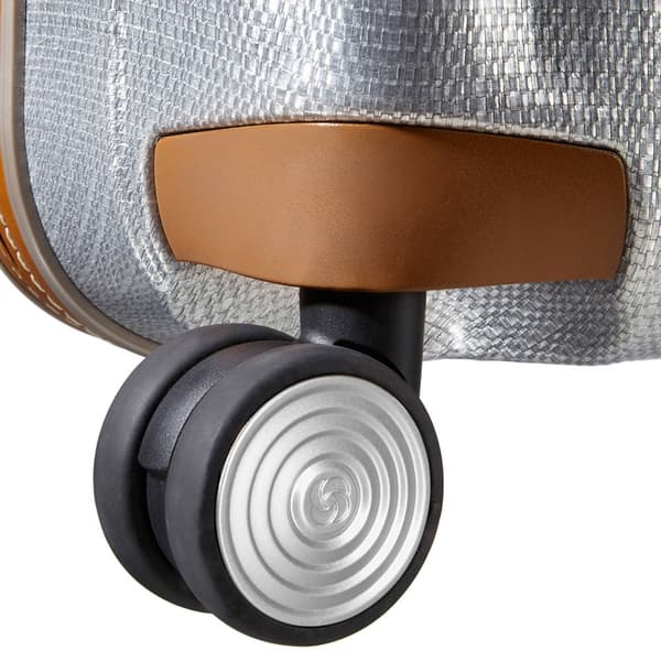 Stor XL Samsonite Lite-Cube DLX kuffert - aluminium