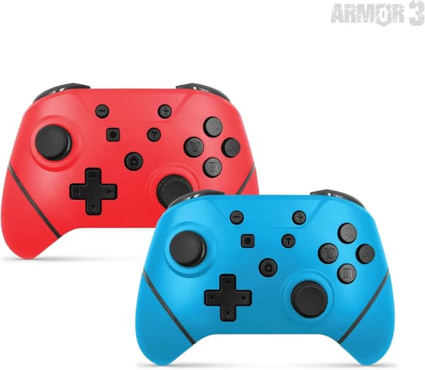 Armor3 NuChamp trådløs gamecontroller 2-pak til Nintendo Switch trådløs blå/rød 2 stk.