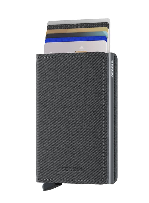 Liten RFID-plånbok Secrid Slimwallet Twist - grå