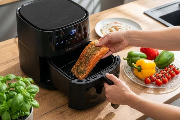 Airfryer GÖTZE & JENSEN AF610K 6L 8 automatiske programmer