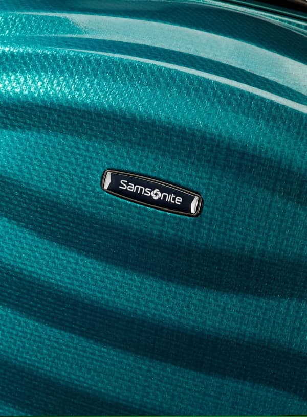 Stor XL Samsonite Lite-Shock kuffert 124 l - petrolblå