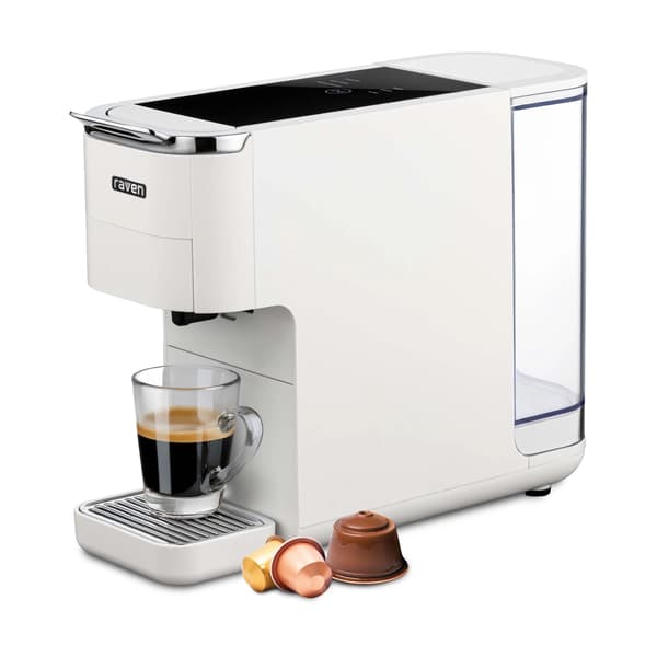 Kaffemaskin Raven EEK001B Vit 3 kaffeadaptrar