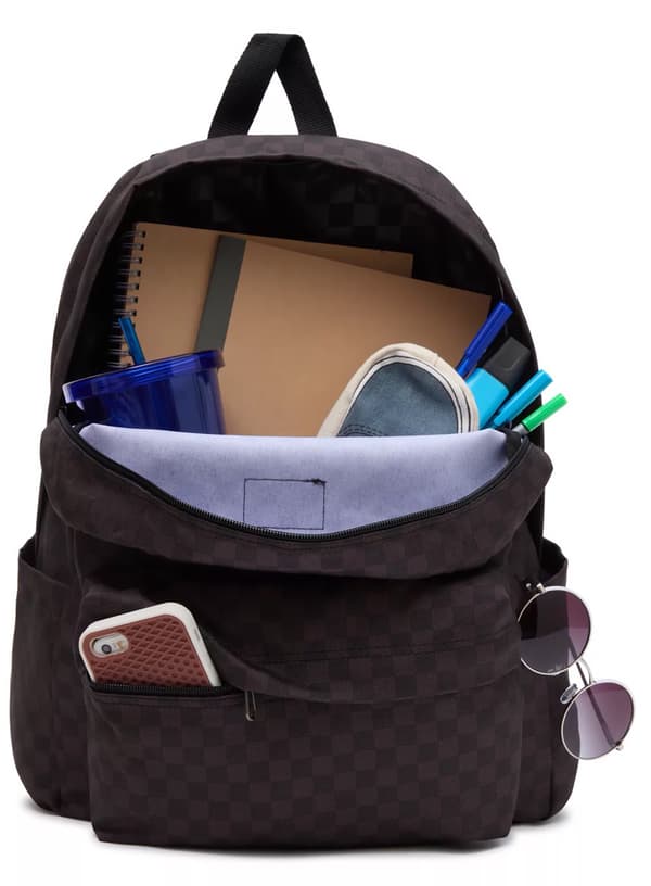 Ungdomsryggsäck Vans Old Skool Check Backpack - black / charcoal