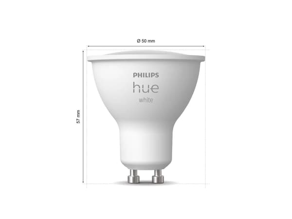 PHILIPS HUE White GU10 Smart LED-lampa (2-pack)