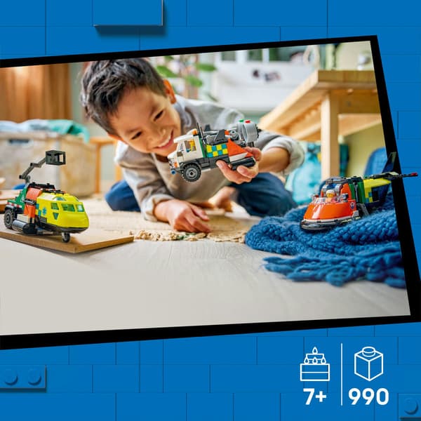 LEGO 60505 City Sæt med fly, servicelastbil og luftpudefartøj