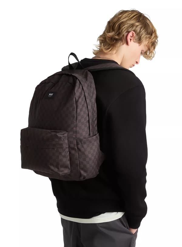 Ungdomsryggsäck Vans Old Skool Check Backpack - black / charcoal