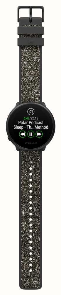 Smartwatch Polar Ignite 2 sort med krystalrem