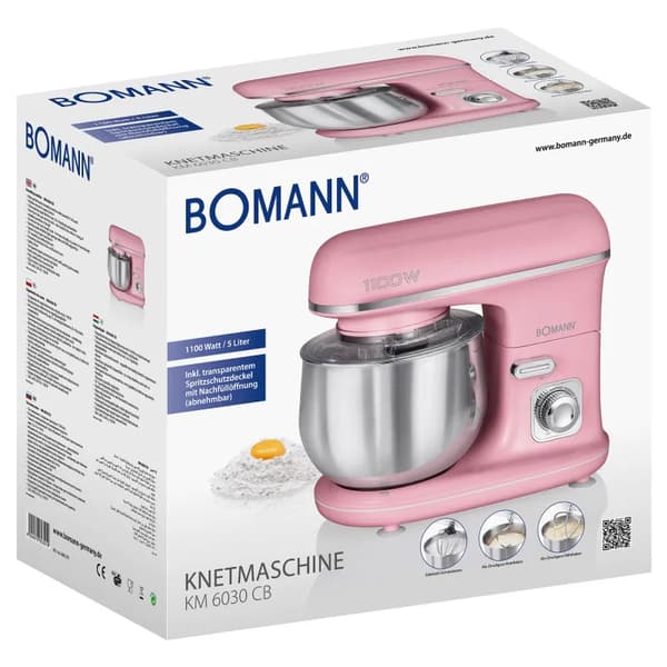 Bomann KM 6030 CB 1100W vaaleanpunainen yleiskone