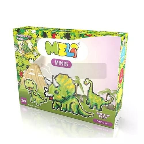 Meli Minis Dino 3-i-1 klodser