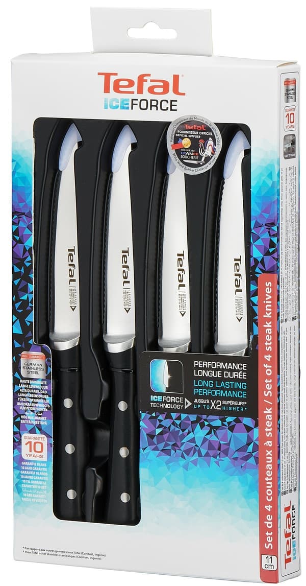TEFAL Ice Force steakknivsæt K232S414 (4 dele)