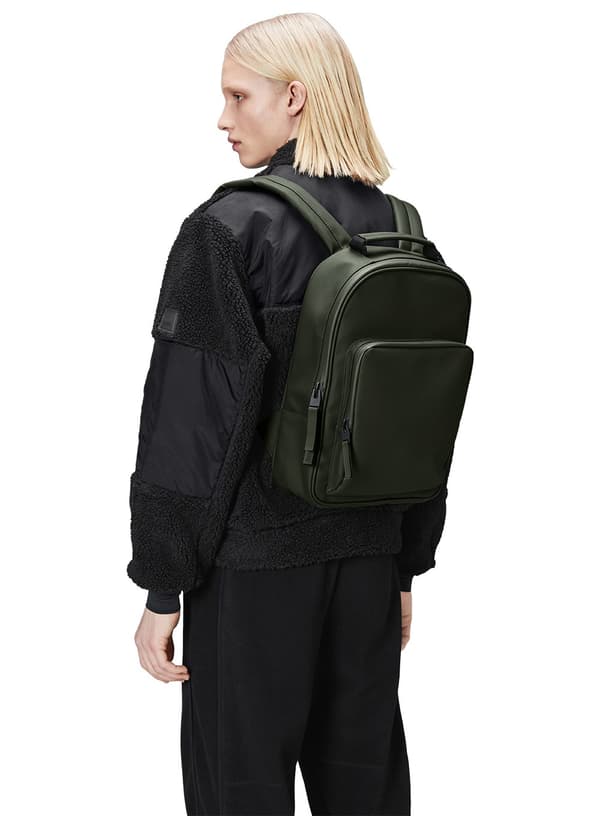 Rains Book Daypack skoletaske - grøn