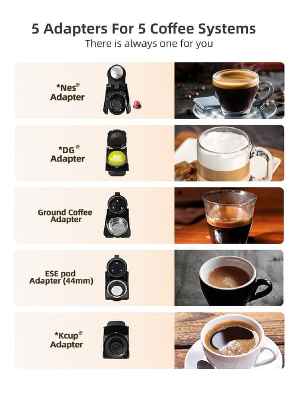 HIBREW H2B 5-i-1 Espressomaskine Sort
