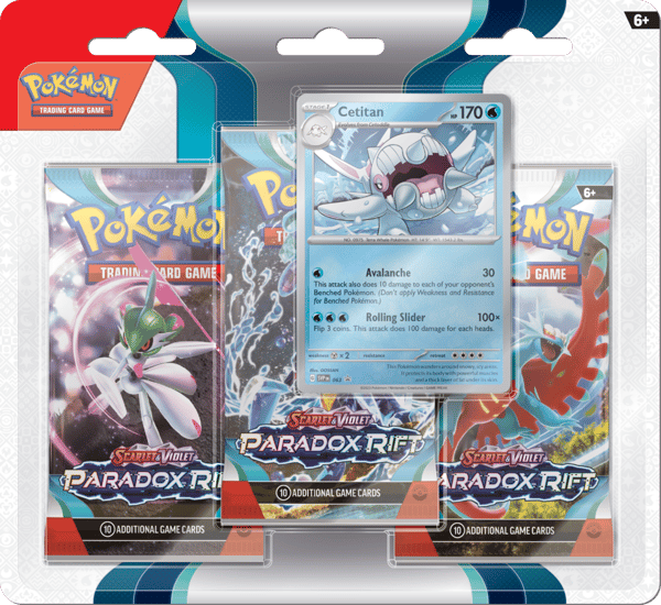 Pokemon TCG: Paradox Rift 3-pack - Cetitan