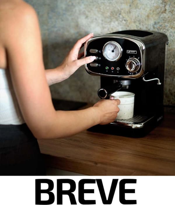 YOER BLACKline Breve EM01BK espressomaskine