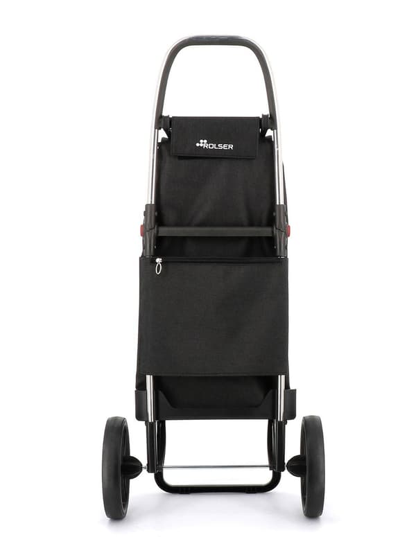 Indkøbstaske 2 store hjul foldbar Rolser I-Max TWEED - sort