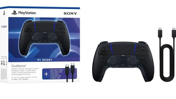 Sony DualSense-kontroll för PS5, PC Trådlös Midnattsvart med USB-kabel för PC