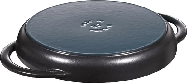 STAUB 22 cm sort - støbejerns grillpande