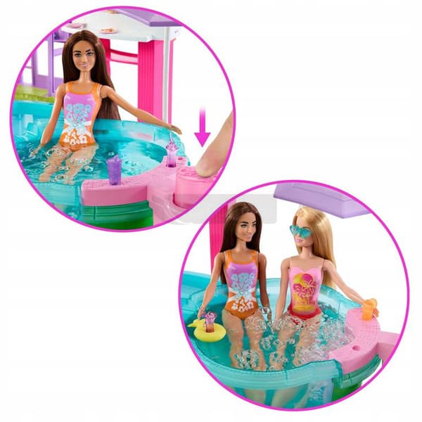 BARBIE DRØMMEPOOL med rutsjebane, jacuzzi + tilbehør