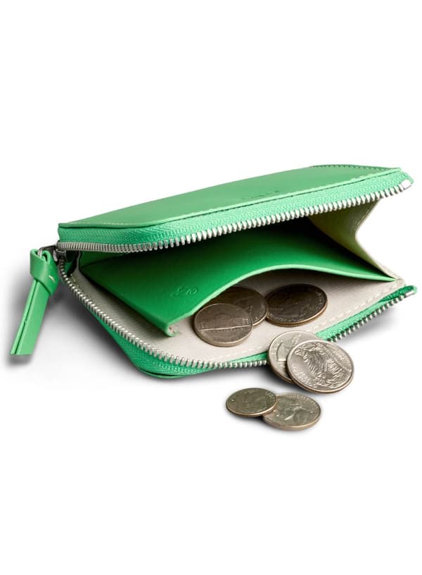 Bellroy L-Pocket nahkainen taskulompakko - neonvihreä