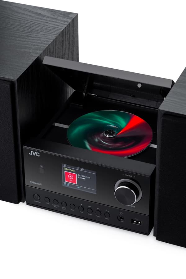 JVC UX-E225B Bluetooth FM-radio sort tårn