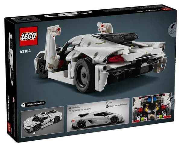 LEGO Technic 42184 Vit Koenigsegg Jesko Absolut hyperbil