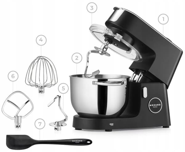 MOZANO Kitchen Advanced Planetary Robot 3200 W Black