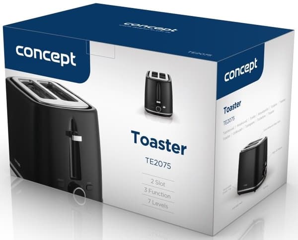 Brødrister CONCEPT TE2075 Sort