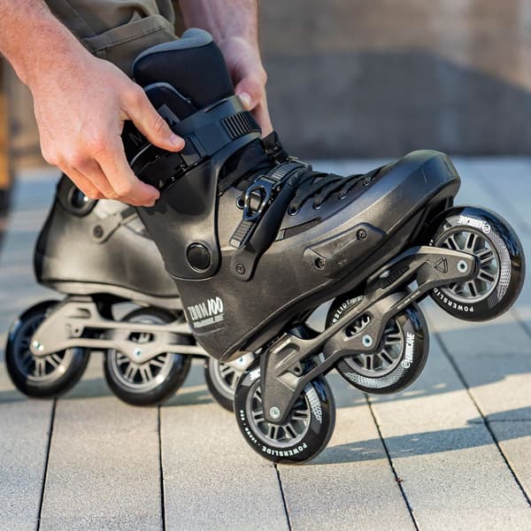 Powerslide Zoom Pro 100 sorte rulleskøjter til mænd Størrelse: 41-42 EU