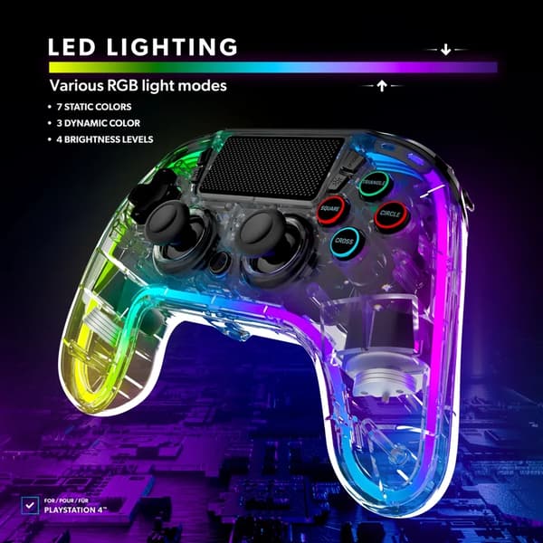 Snakebyte SB922565 GAMEPAD RGB 4 för PS4 Trådlös Transparent
