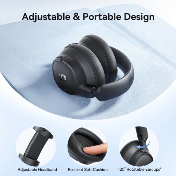 Baseus BH1 NC Trådløse Hovedtelefoner Over-ear Bluetooth 6.0 Sort
