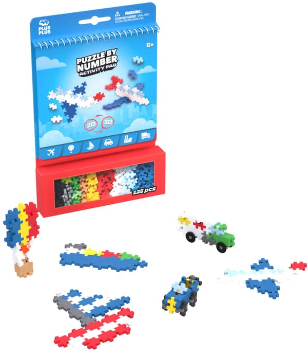 PLUS-PLUS palikkapelit Puzzle by number Activity pad kuljetus 014-3990