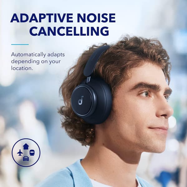 Soundcore Space Q45 trådløse over-ear Bluetooth 5.3 hovedtelefoner Blå