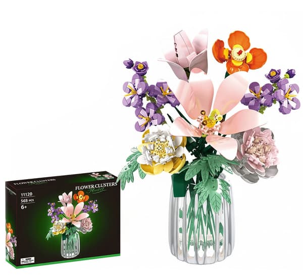 COIL byggeklodser blomsterbuket sæt 563 elementer