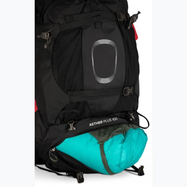 Osprey Aether Plus 100 l svart vandringsryggsäck för män